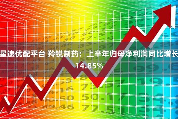 星速优配平台 羚锐制药：上半年归母净利润同比增长14.85%